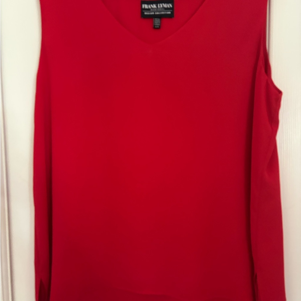 Frank Lyman Design Vivid Red Sleeveless Blouse
